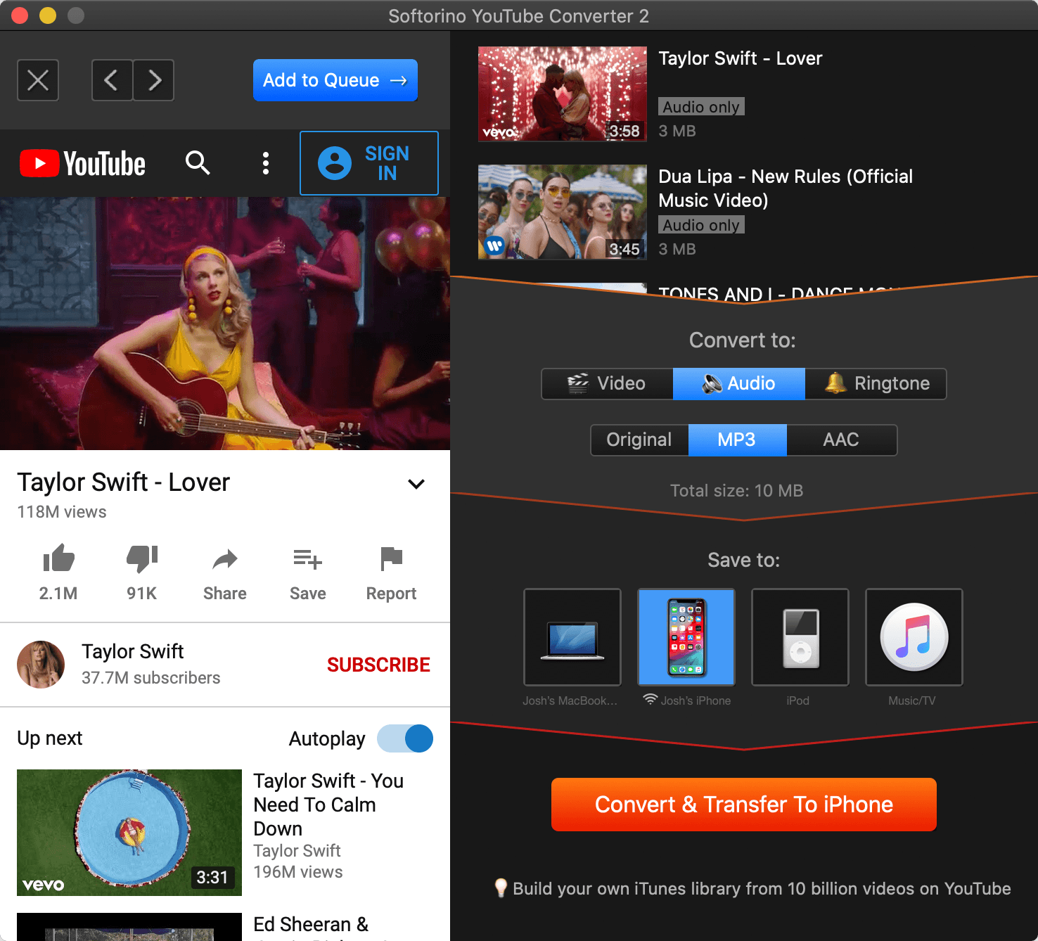 Softorino YouTube Converter