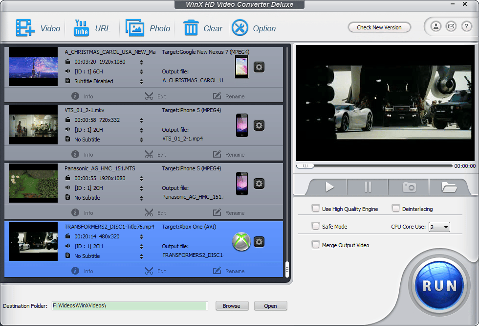 Winx HD Video Converter Deluxe