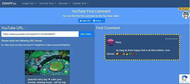 EMAPP - YouTube First Comment Finder EMAPP - YouTube First Comment Finder