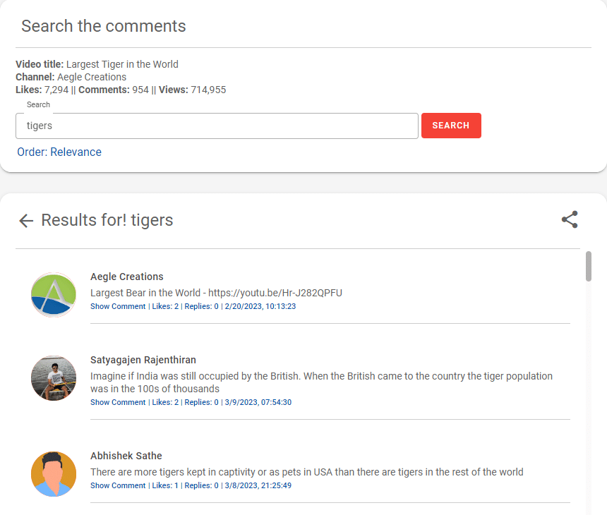 YCS - YouTube Comment Search YCS - YouTube Comment Search