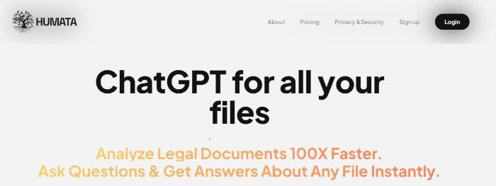 Humata AI - ChatGPT for your files